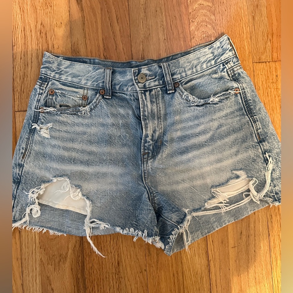 American eagle “super high rise festival” denim short